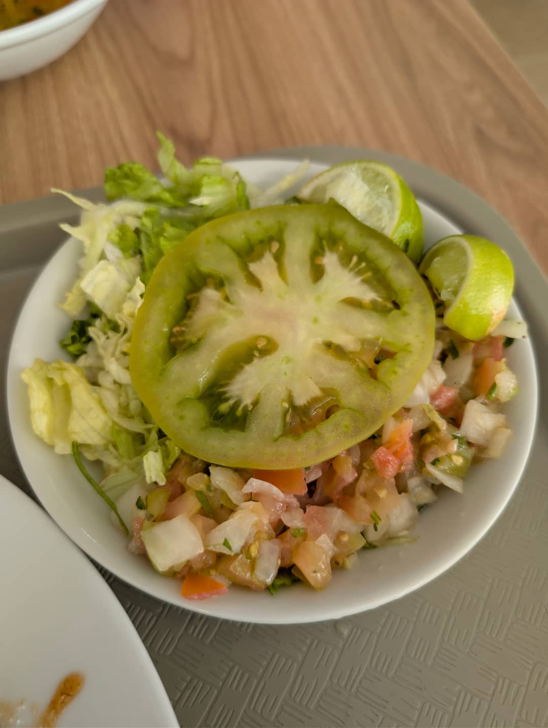 Lunch before the appointment: ceviche with avocado and lime.