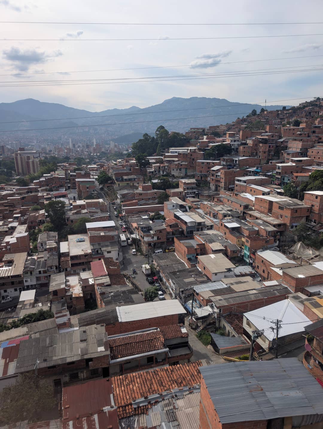 The Medellín valley from the cable car.