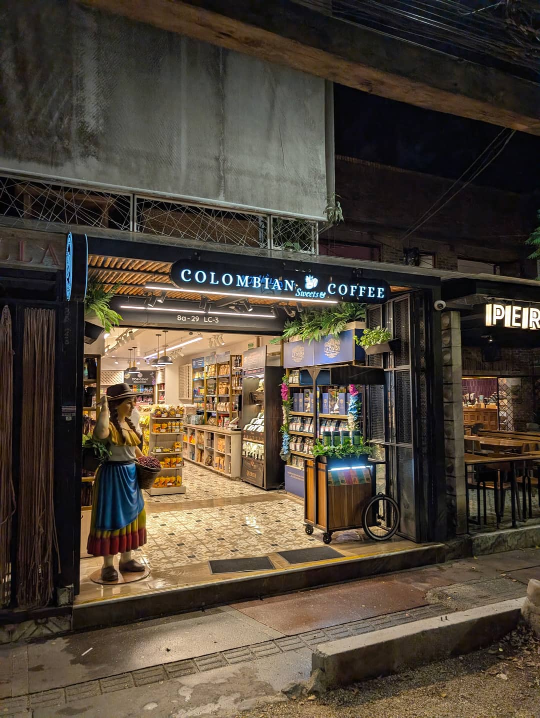 A Colombian coffee shop.